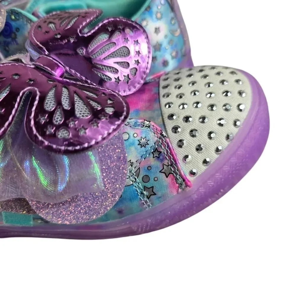 Skechers Kids Sneakers with Pink and Purple Butterfly